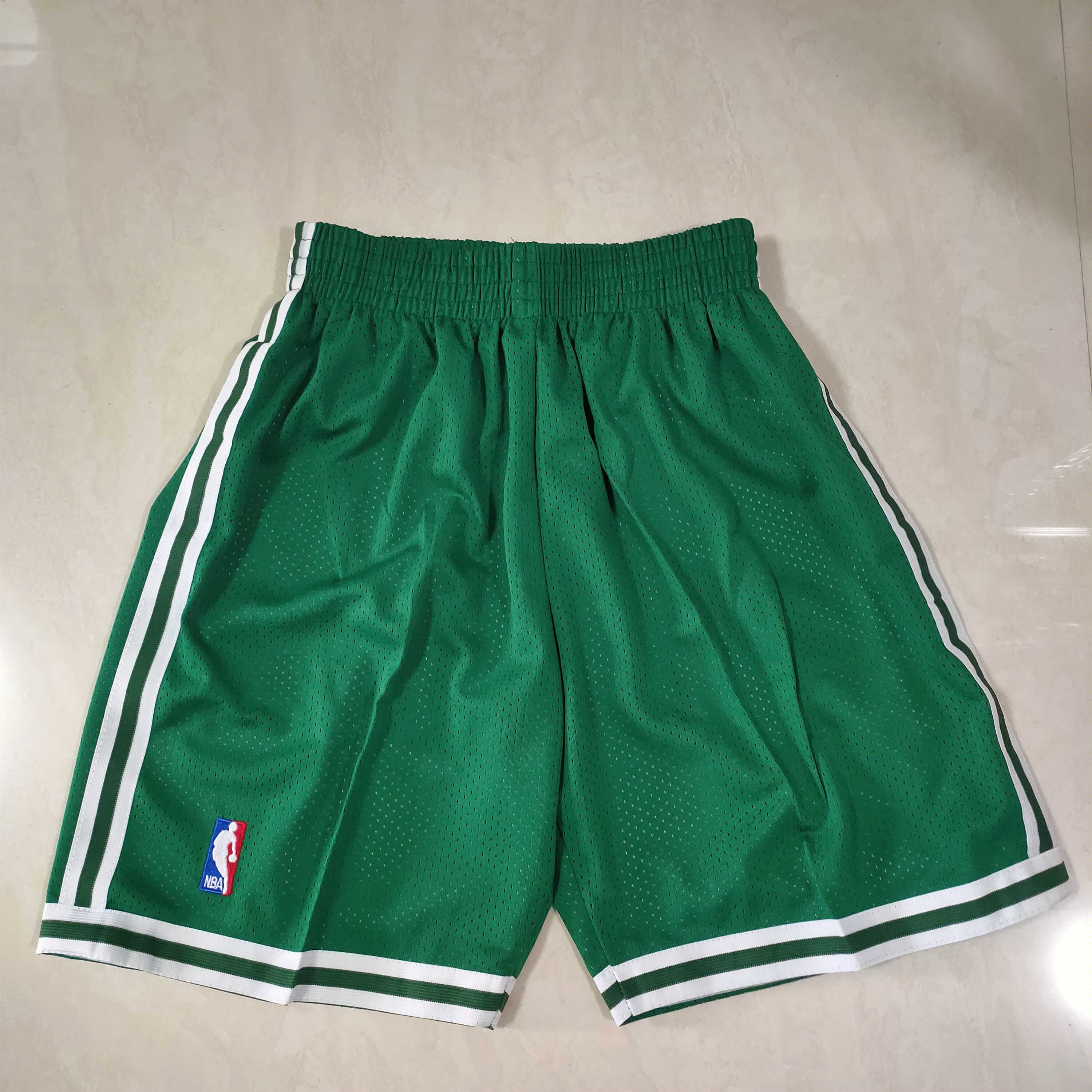 Men NBA Boston Celtics Green Shorts 04161